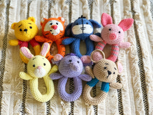 Crochet Rattle Pooh and Friends