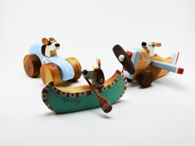 pastel toys wooden toy car